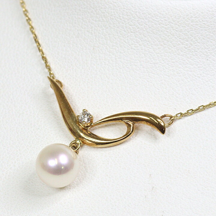 楽天市場】ミキモト MIKIMOTO パールネックレス あこや真珠 K18YG 