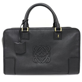 ロエベ LOEWE アマソナ 36 ハンドバッグ ボストンバッグ レザー 352.95.A22 ブラック ゴールド金具 【中古】Sランク