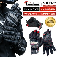 Kaedear(カエディア) バイク グローブ 春 夏 秋 メッシュ 本革 チタン カーボン ハード プロテクター フ…