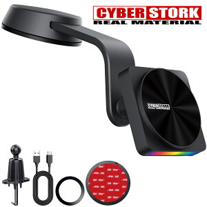 ���}���\�����ԁ��|�C���g2�{�� CYBERSTORK(�T�C�o�[�X�g�[�N) �X�}�z�z���_�[ �� ���C�����X�[�d MagSafe�Ή� ���y�A���C���~ �}�O�t�F�C�X�ԍڃz���_�[ Qi2�}���[�d15W ���y�A���C���~ 2WAY��t 