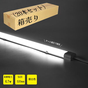 20{Zbg  LEDICg AC100V F F 520mm 6500K hICg ȃCg id 7AA }Olbg tt hIP65 ƖpX Cg Xo[Cg pd