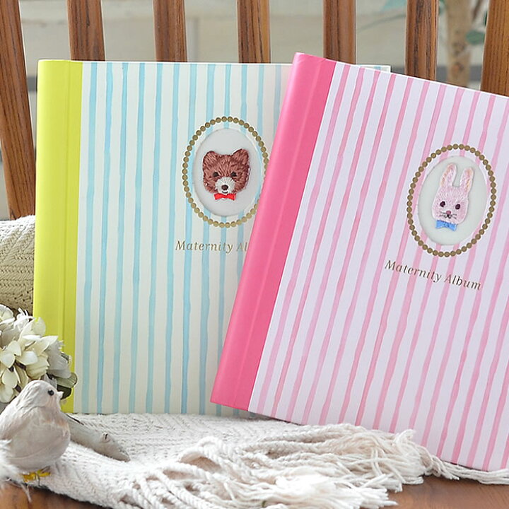 楽天市場 マタニティアルバム アニマル刺繍 エコー写真 超音波 ベビーアルバム デコレーションシール リング綴じ ポケットアルバム L判 出産 アルバム 手作り 妊娠 プレママ マタニティ ベビー プレゼント 出産祝い 妊娠祝い かわいい マークス 楓奏 ナチュラル雑貨