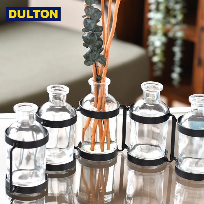 DULTON ダルトン アロマディフューザー ベース 5ボトル ディフューザー ディフューザー スティック ガラス ボトル 5連 リード フラワー 90ml インテリア ギフト フレグランス プレゼント シンプル おしゃれ 人気 玄関 お祝い 花瓶