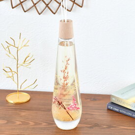【7/20はポイント最大10倍祭♪】部屋 芳香剤 ボタニカ ハーバリウム ディフューザー 300ml アロマ リードディフューザー ローズ ルームフレグランス ベルガモット ドライフラワー スティック ムスク インテリア ホワイトティー ガラス 香り シトラス キンモクセイ