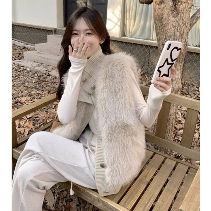 楽天市場】ボレロ 秋冬 ファーベスト ジレ レディース トップス ファー  