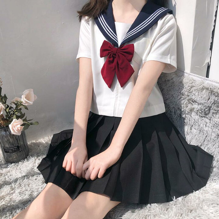 楽天市場】セーラー服 半袖 4点セット セットアップ レディース 学生 