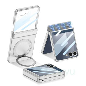 Galaxy Z Flip7 �p �P�[�X 360�x��]�X�^���h MagSafe �M�����N�V�[ zflip7 �J�o�[ ���C�����X�[�d �����O zflip7 �g�уP�[�X �}�O�Z�[�t�Ή� Samsung z�t���b�v7 �X�}�z�P�[�X �c�����s�ɉ�] ���@�\�X�^