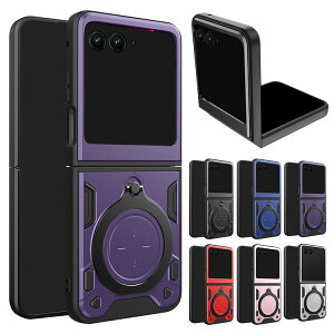 Moto Razr 50 �P�[�X Razr 50 Ultra �P�[�X �ϏՌ� �J�o�[ ��̌^�����O�t�� �}�O�l�b�g�� �ԍڃz���_�[�Ή� 2�d�\�� �X�g���b�v�z�[���t�� Motorola ���g���[�� ���[�U�[50 50s 50d �E���g�� �X�}�z�P�[