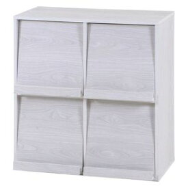 ディスプレイラック 4マス WHW DP8085 ホワイトウォッシュ （入数：1点）[09]