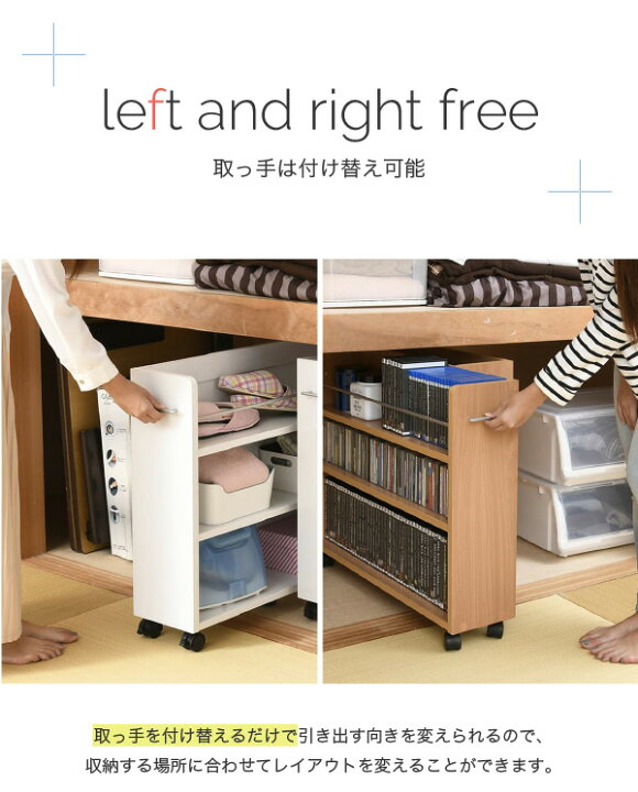 クローゼット 収納 キャスター付き 押入れ収納 ラック 整理棚 4個セット 幅19 5奥行58 5 スリム 押し入れ収納 本棚 ワゴン 隙間 棚 漫画 Cd Dvd スライド シンプル コミック 18 新作