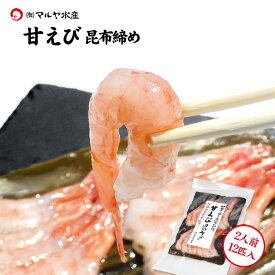 刺身 昆布締め エビ えび 甘エビ 甘えび 甘海老 2人前 12匹 石川県 加賀 能登 昆布〆 お取寄せ 贈り物 産地直送 郷土料理