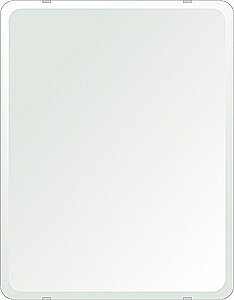 クリスタル ミラー 洗面鏡 浴室鏡 500x640mm 角丸四角形 デラックスカット 洗面 鏡 浴室 壁掛け ミラー 日本製 5mm厚 壁掛け鏡 ウオールミラー 防湿鏡 姿見 全身 洗面台 防湿 お風呂 角が丸い 角