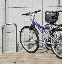 ＼今だけP2倍+送料無料!!／ サイクルスタンド 幅40 高さ80cm 自転車スタンド 床付け バー タイプ ポールタイプ ステンレス 屋外 自転車ラック サイクルラック 駐輪場 スタンド 床 固定タイプ アイアン コンクリート 銀 銀色 シルバー