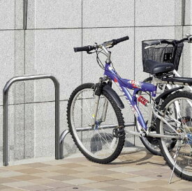 ＼今だけP2倍+送料無料!!／ サイクルスタンド 幅60 高さ80cm 自転車スタンド 床付け バー タイプ ポールタイプ ステンレス 屋外 自転車ラック サイクルラック 駐輪場 スタンド 床 固定タイプ アイアン コンクリート 銀 銀色 シルバー