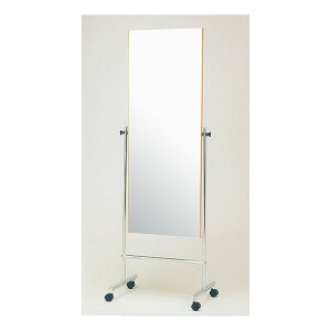 リフェクス ミラー 鏡45x120cm メープル キャスター付き 割れない鏡 割れないミラー 鏡 移動 キャスター ミラー 超軽量 姿見 姿見鏡 全身 フィルムミラー 全身鏡 全身ミラー 防災 角度調整 おし