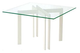 ガラステーブル 幅110cm ガラス テーブル 硝子 ダイニングテーブル 食卓 リビングテーブル ハイテーブル オフィステーブル 会議テーブル リゾート テーブル アイアン 四人掛け 正方形 角型 白 ホワイト おしゃれ 北欧 父の日 お祝い ギフト 家具 送料無料