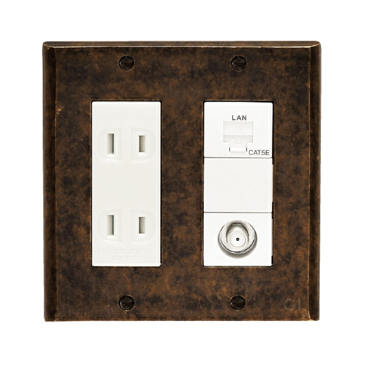 楽天市場】スイッチプレート 古色 アンティーク仕上げ 6口 スイッチ  