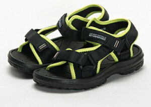 キッズ スポーツサンダル 男の子 女の子 ネブ nev 356 ブラック 黒 ブラック/ライム 軽量 ジュニア テバ風サンダル 歩きやすい 子供靴 おしゃれ ビーチサンダル アクアシューズ アウトドア 滑