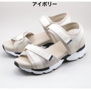 スニーカーサンダル レディース 厚底 3.5cm スポーツサンダル スポサン マアル maaRu 4601 ブラック アイボリー ベルト コンフォートサンダル ダッシュできる かわいい おしゃれ カジュアル トレ