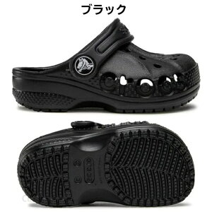 �N���b�N�X �T���_�� �L�b�Y �o�� �N���b�O �g�h���[ �L�b�Y crocs KIDS' Baya Clog T 207012 �u���b�N �G���N�g���b�N�s���N crocs �T���_�� ��� ��������