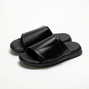 ギプスサンダル メンズ サンダル 浮腫み むくみ 幅広 マジックテープ 1233 黒 ブラック Foot Form フットフォーム 甲高 形状固定素材 シンプル リハビリ 入院 介護