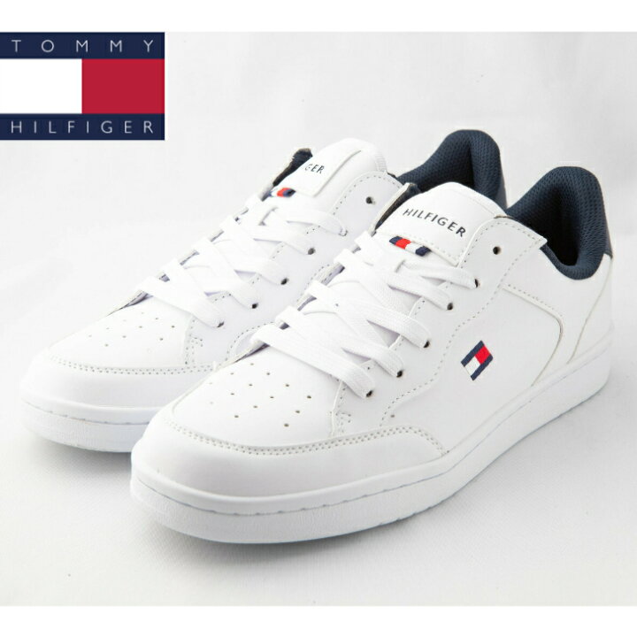 楽天市場 Tommy スニーカー メンズ 白 Tommy Hilfiger トミーヒルフィガー Tmlenard 男性 靴 ローカット シューズ ホワイト 送料無料 靴のカガシヤ 楽天市場店