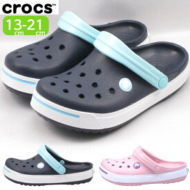 クロックス サンダル キッズ Crocband 2 Clog クロックバンド 2.0 crocs 11990 4GT ネイビー Navy/Ice Blue 6E2 ピンク Petal Pink/Dahlia 送料無料