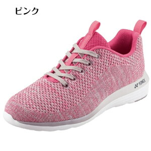 ヨネックス ウォーキングシューズ レディース 幅広 軽量 YONEX L01Y 3.5E ダークグレー ネイビー パープル ピンク 靴 パワークッション ニットアッパー 最新モデル サイドファスナー 母の日 送料