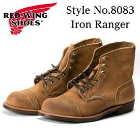 レッドウィング ブーツ REDWING Iron Ranger STYLE NO.8083 アイアンレンジャー ホーソーン「ミュールスキナー」ラフアウト メンズ ワーク ブーツ レザー 本革 正規取扱品 送料無料