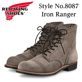 レッドウィング ブーツ REDWING Iron Ranger STYLE NO.8087 アイアンレンジャー スレート「ミュールスキナー」ラフアウト キャップトゥ メンズ ワーク ブーツ レザー 本革 正規取扱品 送料無料