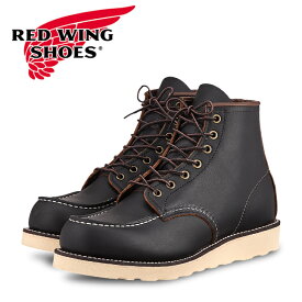 レッドウィング ブーツ メンズ REDWING 6" CLASSIC MOC Style No.8849 クラシック 6インチ モックトゥ レザー ブーツ Black "Prairie" ブラック プレーリー 茶芯 Eワイズ 送料無料