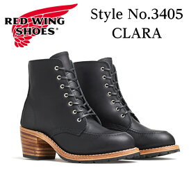 レッドウィング レディース ブーツ REDWING WOMEN'S MODERN CLARA STYLE NO.3405 ウィメンズ モダン クララ ブラック「バウンダリー」 Black Boundary レースアップ ワーク ブーツ レザー 本革 正規取扱品 送料無料