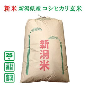 【令和5年産】新潟県産 コシヒカリ 25kg(玄米)【送料無料(一部地域除く)】