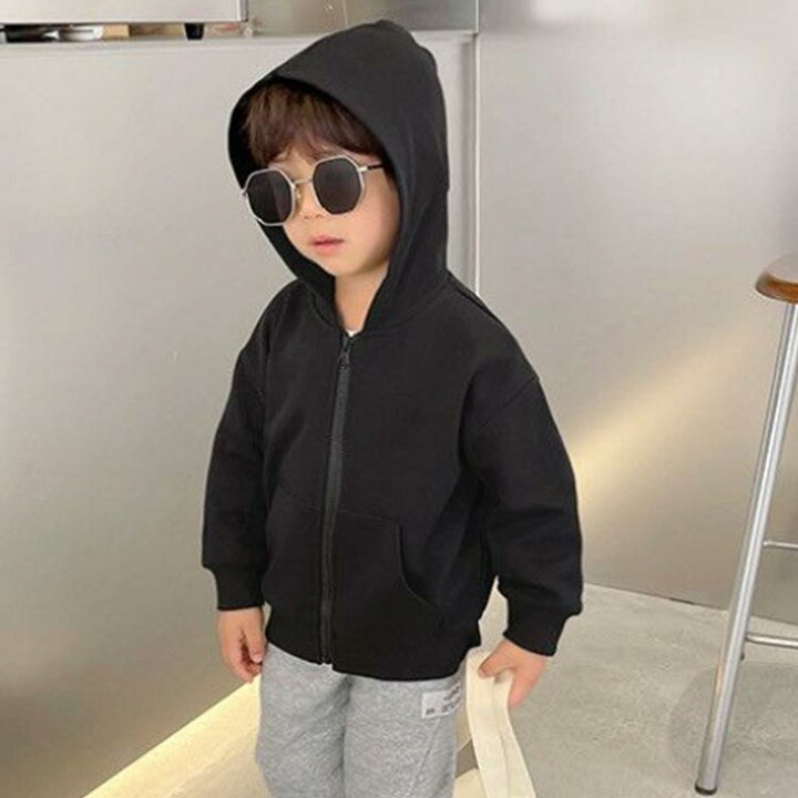 楽天市場】子供服 シンプル 子供服 男の子 パーカー アウター ジュニア 