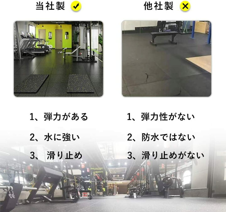 楽天市場】【 20枚セット】ホームジム用ゴムマット ゴムマット マット 