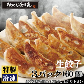 らあめん花月嵐 冷凍生餃子【3パック】1パック内20個入｜生餃子 ギョウザ ぎょうざ 花月 簡単 レシピ 冷凍食品 おかず テイクアウト お取り寄せ 国産 ビール つまみ