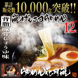 【楽天スーパーSALE★15％OFF】【チルド麺タイプ】6パック（12食入）| らあめん花月嵐[公式] 嵐げんこつらあめん ラーメン 豚骨 とんこつ 調味料 セット お得 有名店 お取り寄せ 歓迎会 バーベキュー テレビ登場 大人気 話題沸騰 簡単調理 生めん なま 冷蔵 リピート 父の日