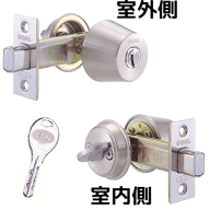 【楽天1位】 GOAL V-AD-5 11 鍵 シリンダー 交換 ゴール V18 本締錠 V-AD-5 11ステン色 シルバー色 ディ…