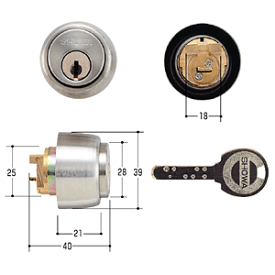 《ポイント5倍》4/27日9:59分までユーシンショウワ 鍵 シリンダー BX-397-05-S32P-40 SHOWA ショーワ CL-50・397・535 交換シリンダー 鍵 シリンダー 交換 交換用シリンダー