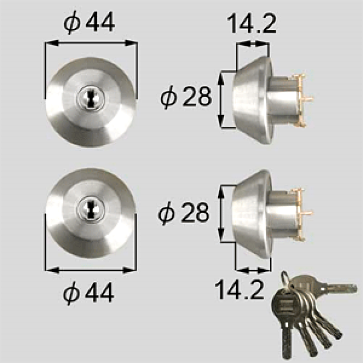 《ポイント5倍》ユーシンショウワ 鍵 シリンダー WNシリンダー DDZZ4022-Z202DSMB 2個同一 SHOWA ショーワ トステム  (TOSTEM)仕様 鍵 交換 交換用シリンダー (サムターンは付属しません) | 鍵と防犯の専門店smile-security