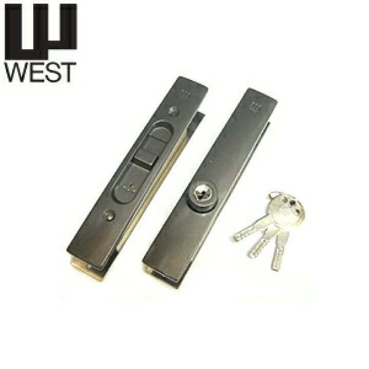 楽天市場】WEST (ウエスト) 万能引戸錠 引き違い錠355BT ディンプル 