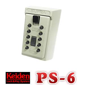 計電 keiden PS6キーや小物を保管できる便利なダイヤル式南京錠 あなた自身で 暗証番号 を簡単設定 全天候型ボディー採用で雨 キーボックス 日本製 PS6キーボックス 無料 風OK 壁付け型プッシュ式 固定式キーボックス ダイヤル 鍵番人PS-6