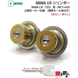 �y2�zMIWA PESP��MIWA GAS3�̌����pU9�V�����_�[LIX(TE0)�^�C�v(�c�J���Ɖ��J��)���L�[6�{�t�����S�[���h�F�����E���p�^�C�v��2����L�[�Z�b�g�y���������z