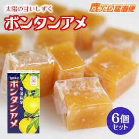 メール便 送料無料 セイカ食品 ボンタンアメ　6個セット(1パック14粒入り)お菓子 鹿児島銘菓