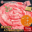 【贈り物 ギフト】黒毛和牛A5等級大判切り落とし750g（250g×3P）【送料無料】▼国産 国産牛 牛肉 すき焼き しゃぶしゃぶ 鍋 焼肉 焼き肉 鉄板焼 スライス ギフト 訳あり プレゼント 贈答 折箱 のし お祝い 御祝 お礼 冬ギフト