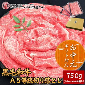 【贈り物 ギフト】黒毛和牛A5等級大判切り落とし750g（250g×3P）【送料無料】▼国産 国産牛 牛肉 すき焼き しゃぶしゃぶ 鍋 焼肉 焼き肉 鉄板焼 スライス ギフト 訳あり プレゼント 贈答 折箱 のし お祝い 御祝 お礼 冬ギフト