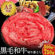 【 グルメ大賞受賞】 黒毛和牛A5等級切り落とし 500g～ 750g 【送料無料】（ギフト用折箱も）「すき焼き…