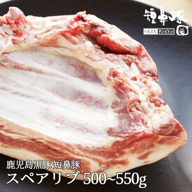 肉 送料無料 鹿児島黒豚 短鼻豚 スペアリブ 500~550g 黒豚 豚肉 豚 お肉 冷凍 料理用 BBQ 焼肉 調理 美味しい 絶品 お取り寄せ ストック 保存用 鹿児島 郷土料理 国産 おいしい 訳あり 九州 高級