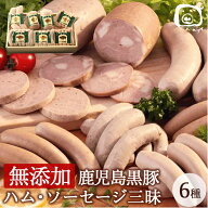 無添加 ギフト 鹿児島黒豚 短鼻豚 ハム ソーセージ三昧 6種 食べ比べ お祝い 送料無料 内祝い お取り寄せ…