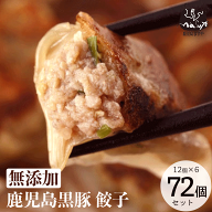 無添加 鹿児島ますや お肉たっぷり 鹿児島黒豚 短鼻豚 餃子 72個 送料無料 ギフト 内祝い 冷凍餃子 生餃…